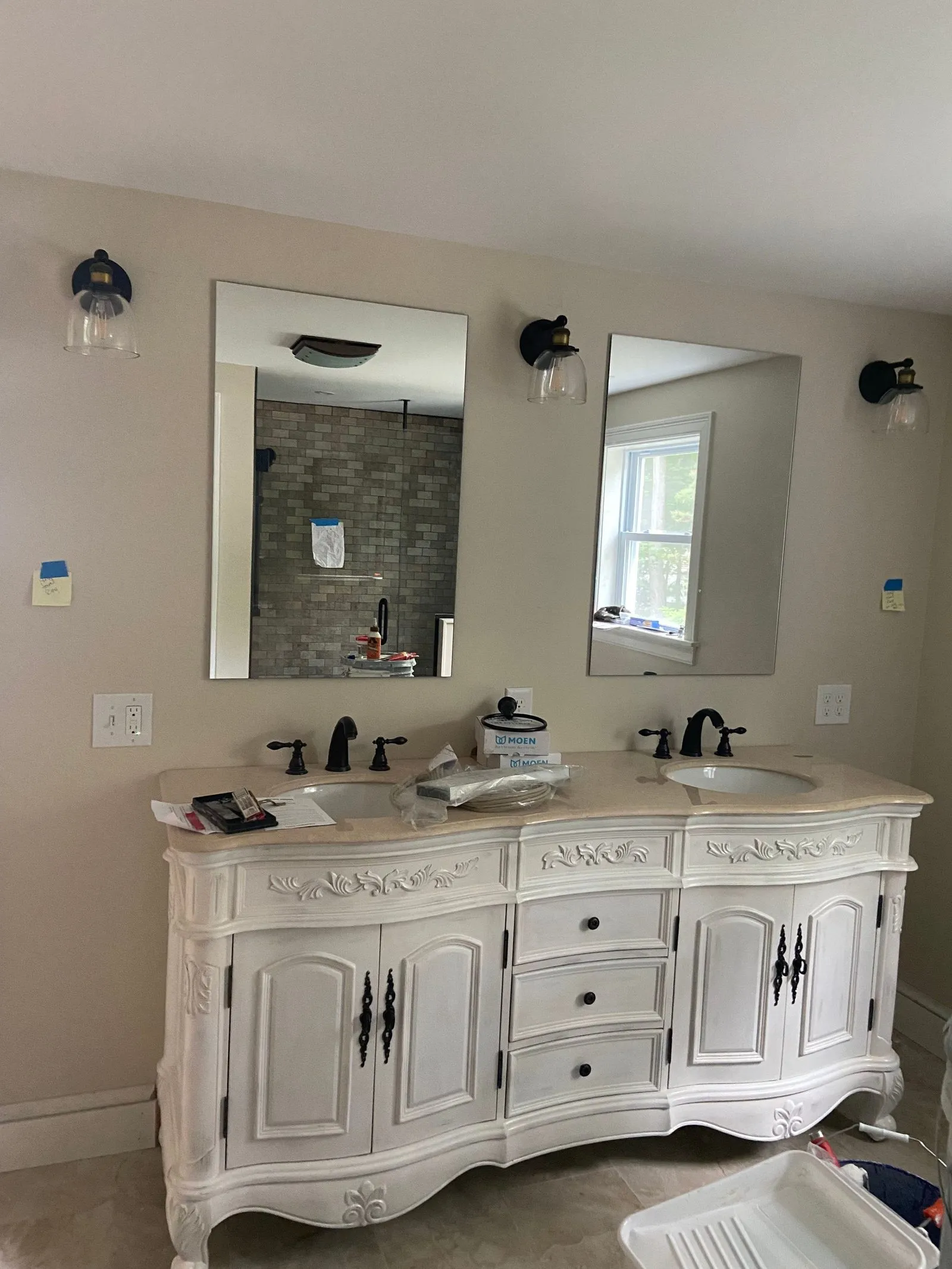 Master bathroom vanity